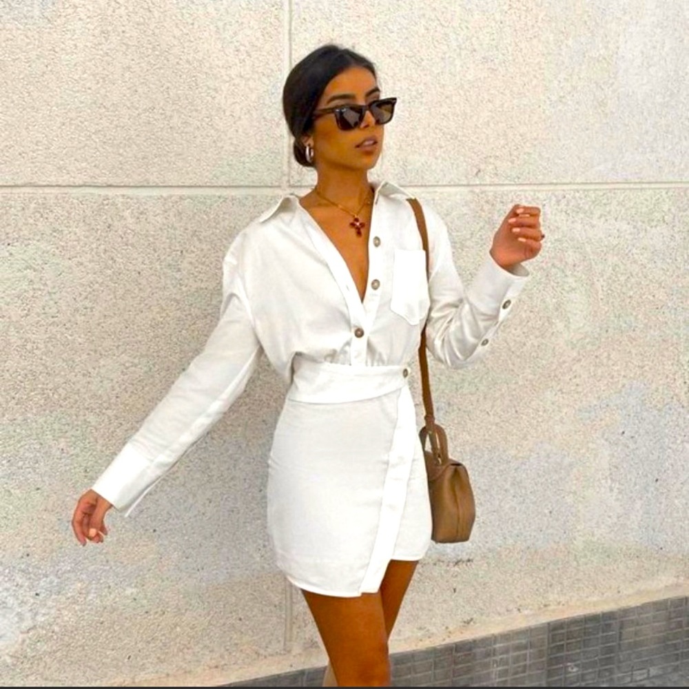 White shirt dress-Brand new, never worn